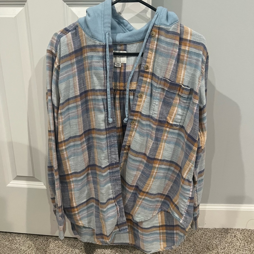 ae hooded flannel